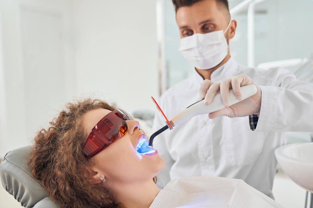 led in-chair teeth whitening