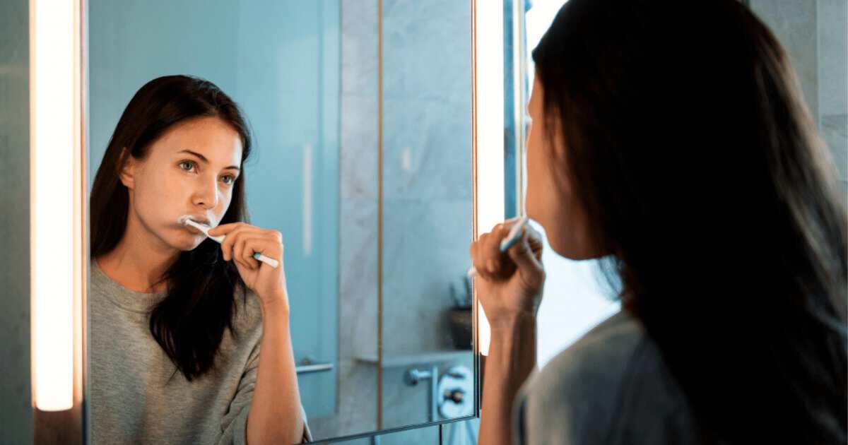 Brushing teeth oral hygiene Bondi Beach