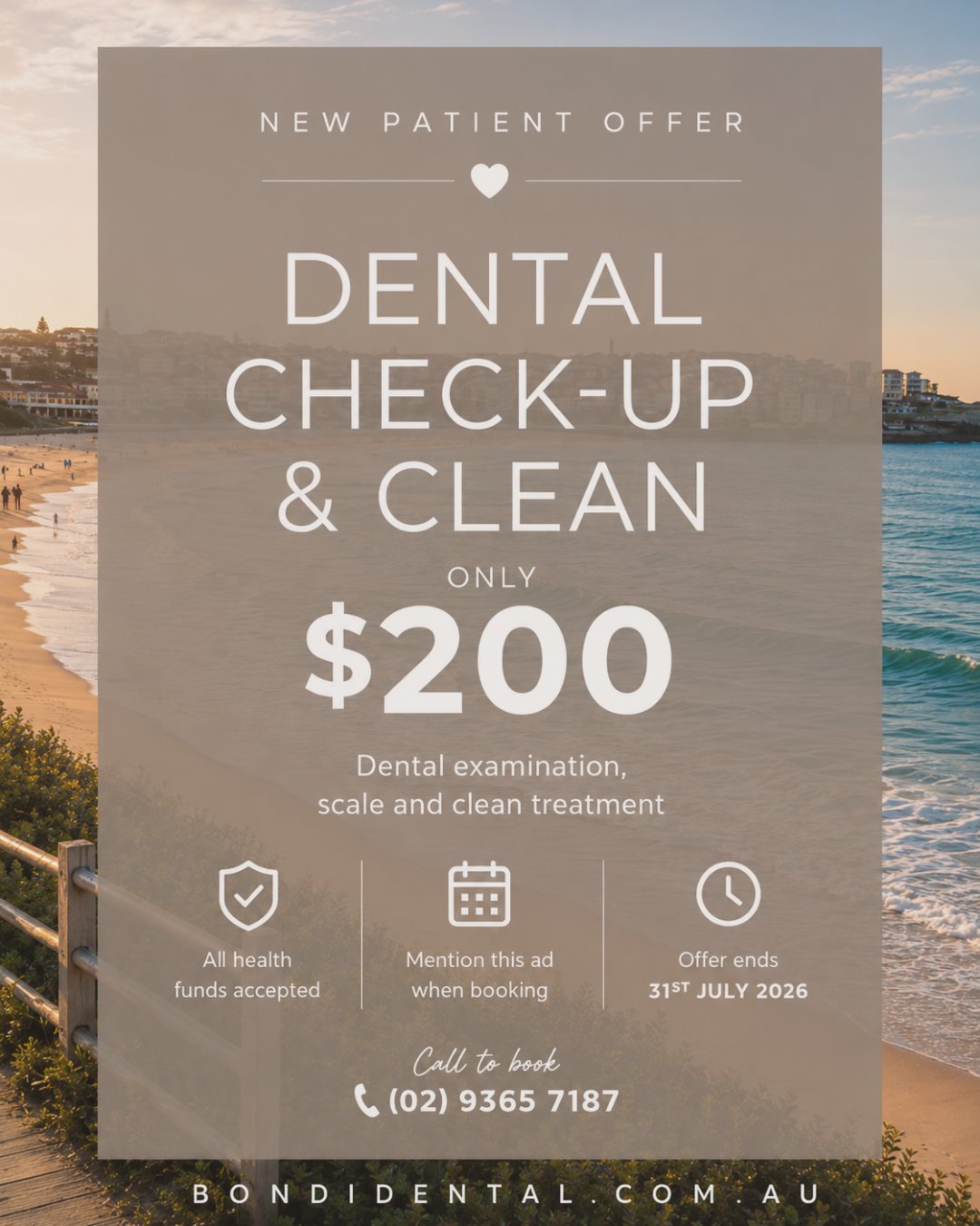 cosmetic dentistry promo banner bondi